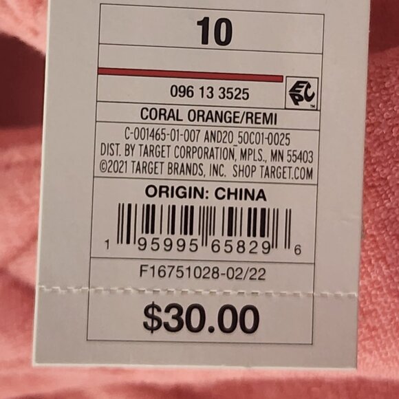 A New Day Coral Orange Contoured Footbed Adj Hook Loop Strap Platform Sandals 10 - Picture 14 of 16